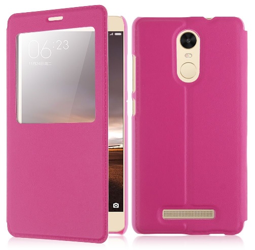 Xiaomi Redmi Note 3 Wallet Case with Window & Back Cover (Pink) (OEM)