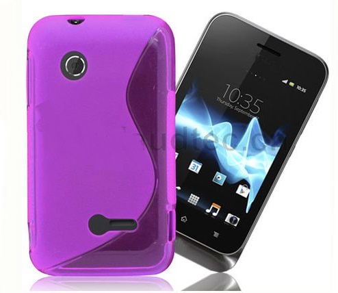 Sony Xperia Tipo ST21i Gel TPU S-Line Silicone Case - Purple (OEM)