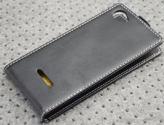ZTE Blade A450 Leather Flip Case (Black) (OEM)