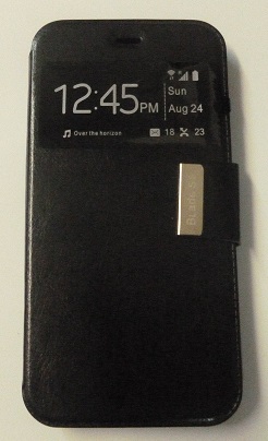 ZTE Blade S6 Plus Leather Stand Case with Window & Silicone Back Cover (Black) (OEM)