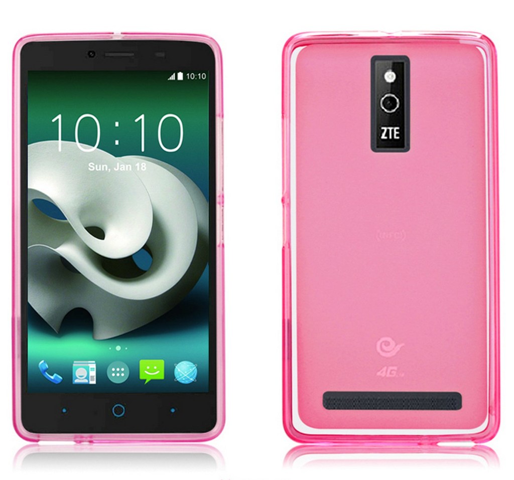 ZTE Blade V220 TPU Gel Case - Clear Pink (OEM)