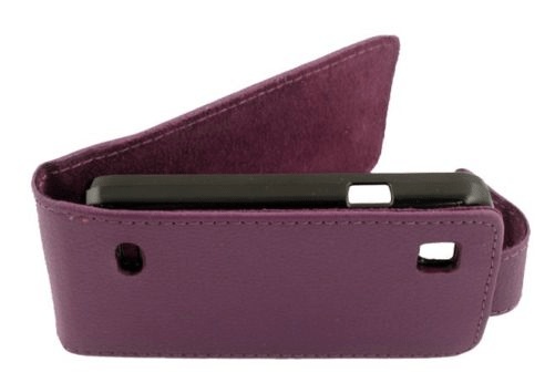ZTE Kis V788d Leather Flip Case (ZTEKV788LFCPU) (Purple) (OEM)