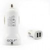Golf Διπλός USB Φορτιστής Αυτοκινήτου 5V 3A Λευκό GF-C03 Golf Διπλός USB Φορτιστής Αυτοκινήτου 5V 3A Λευκό GF-C03