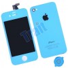 iPhone 4 LCD + Touch Screen + Frame Assembly + Home Button & Back Cover - Γαλάζιο iPhone 4 LCD + Touch Screen + Frame Assembly + Home Button & Back Cover - Γαλάζιο