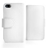 Δερμάτινη Θήκη Πορτοφόλι Flip για iPhone 5 - Άσπρο Δερμάτινη Θήκη Πορτοφόλι Flip για iPhone 5 - Άσπρο