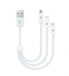 TTEC Trio Mini Καλώδιο Φόρτισης και Μεταφοράς Δεδομένων Type C / Micro / iphone / Χρώμα Λευκό 30cm TTEC Trio Mini Καλώδιο Φόρτισης και Μεταφοράς Δεδομένων Type C / Micro / iphone / Χρώμα Λευκό 30cm