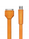 Data & Charge Flat Cable για iPhone 3G/ 3GS 4/ 4S, iPod / iPad - Orange Data & Charge Flat Cable για iPhone 3G/ 3GS 4/ 4S, iPod / iPad - Orange