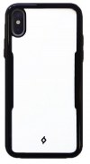 ttec Hard Back Cover Case Transparent Back with Black Bumper for iPhone X / XS