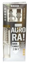 WK Aurora Καλώδιο Φόρτισης / Δεδομένων USB σε micro USB και Lighting για Android Smartphones και iPhone 1.5m WDC-017 (Ασημί) WK Aurora Καλώδιο Φόρτισης / Δεδομένων USB σε micro USB και Lighting για Android Smartphones και iPhone 1.5m WDC-017 (Ασημί)