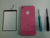 iPhone 4S Back Glass with glowing Apple Logo, Φωτιζόμενο πίσω καπάκι για iPhone 4S Ροζ