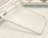 iphone 6 Plus - TPU bumper Frame Matte Clear Back Hard Case Cover White (OEM)