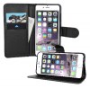 Apple iPhone 7 Plus Δερμάτινη Θήκη Πορτοφόλι Και Πίσω Κάλυμμα Σιλικόνης Μαύρο OEM