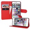 Apple iPhone 7 Plus Δερμάτινη Θήκη Πορτοφόλι Και Πίσω Κάλυμμα Σιλικόνης Κόκκινο OEM