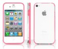 Vser Protective Bumper Frame Case - Θήκη Πλαισίου για iPhone 4G / 4Gs / CDMA - Ροζ / Διαφανής