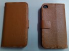 Καφέ Πλαϊνή Δερμάτινη Θήκη Flip για iPhone 4S 4G OEM