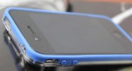 iPhone 4/4S Protective Bumper Frame Case (Clear / Blue) (Vser)