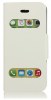 White iPhone 5C Caller ID Leather Stand Case (OEM)