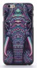 Apple iPhone 6 4.7" - Plastic Case Back Cover Aztec Animal Elephant Black (OEM)
