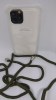 Θήκη Σιλικόνης TPU με Πράσινο Σκούρο Neck Cord για Iphone 11 Pro 5.8" - Διάφανη (ΟΕΜ)