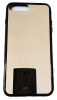 Mirror Glass Hard Back Cover with Gold Color & Black Frame for iPhone 7 Plus / 8 Plus (OEM)