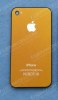 iPhone 4 Metallic Orange Back Cover with Frame (Repair Parts)