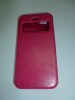 iPhone 5C Window-Style Side-Open Leather Case (Fuchsia)