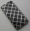 Apple iPhone 5/5S - Plastic Case Back Cover With Rhombus Mettalic Black (OEM)