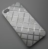 Apple iPhone 5/5S - Plastic Case Back Cover With Rhombus Mettalic Silver (OEM)