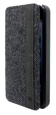 Apple iPhone 5/5S - Leather Book Case Grey UUIP5HB01 (UUnique London)