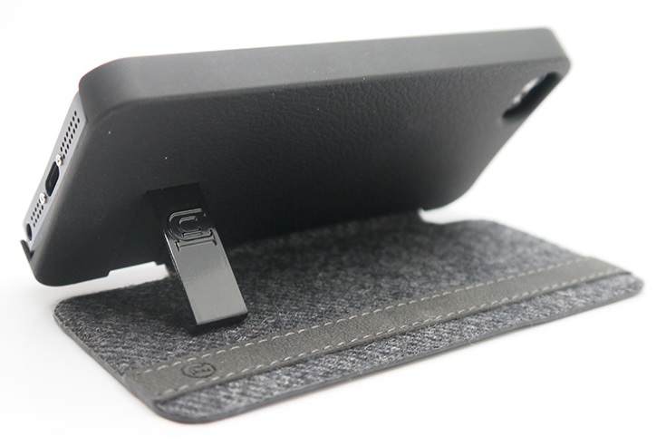 Apple iPhone 5/5S - Leather Book Case Grey UUIP5HB01 (UUnique London)