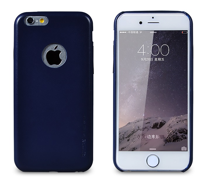 Apple iPhone 6 Plus/ iPhone 6s Plus - Remax Super Leather Θήκη Σιλικόνης Μπλε RM2-053-BLU