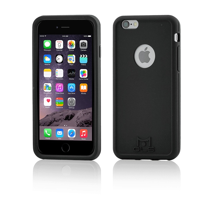 Apple iPhone 6 Plus - MOLS Θήκη Σιλικόνης με Antishock Προστατευτικό Οθόνης Μαύρο MOLSPIPH6PB