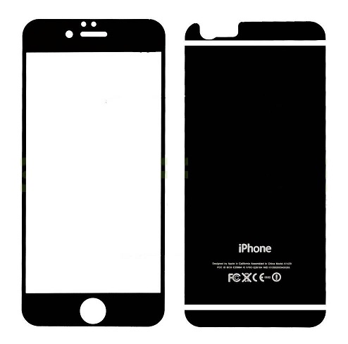 Apple iPhone 6 Premium Tempered Glass Screen Protector (Nano Slim, 0.2mm, 9H) (Colorful) (Black) (Ancus)
