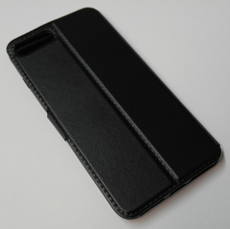 Apple iPhone 7 Plus Leather Wallet Case With Windows And Silicone Back Cover Black OEM