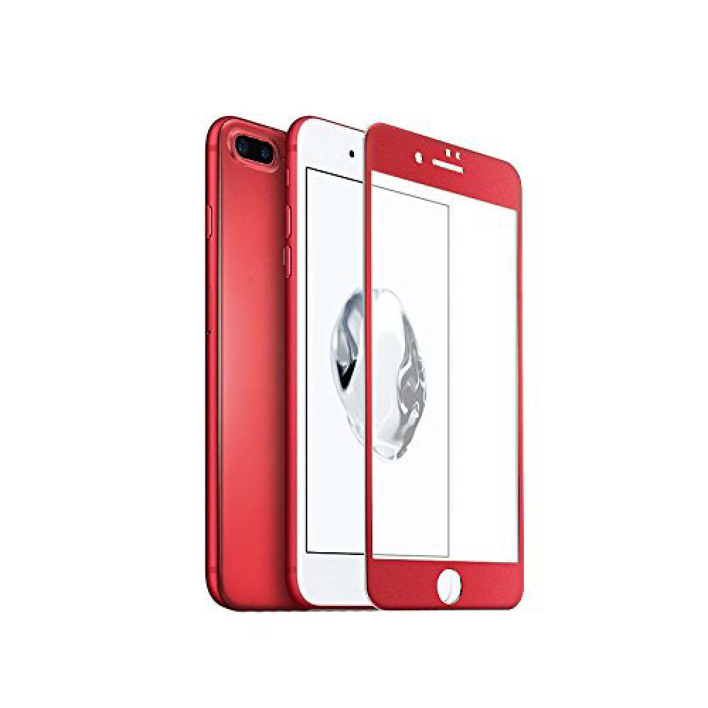 Apple iPhone 7 Screen Protector Tempered Glass  Full Plate 5d  Red (OEM)