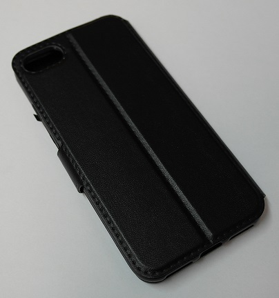 Apple iPhone 7 Leather Wallet Case With Windows And Silicone Back Cover Black OEM