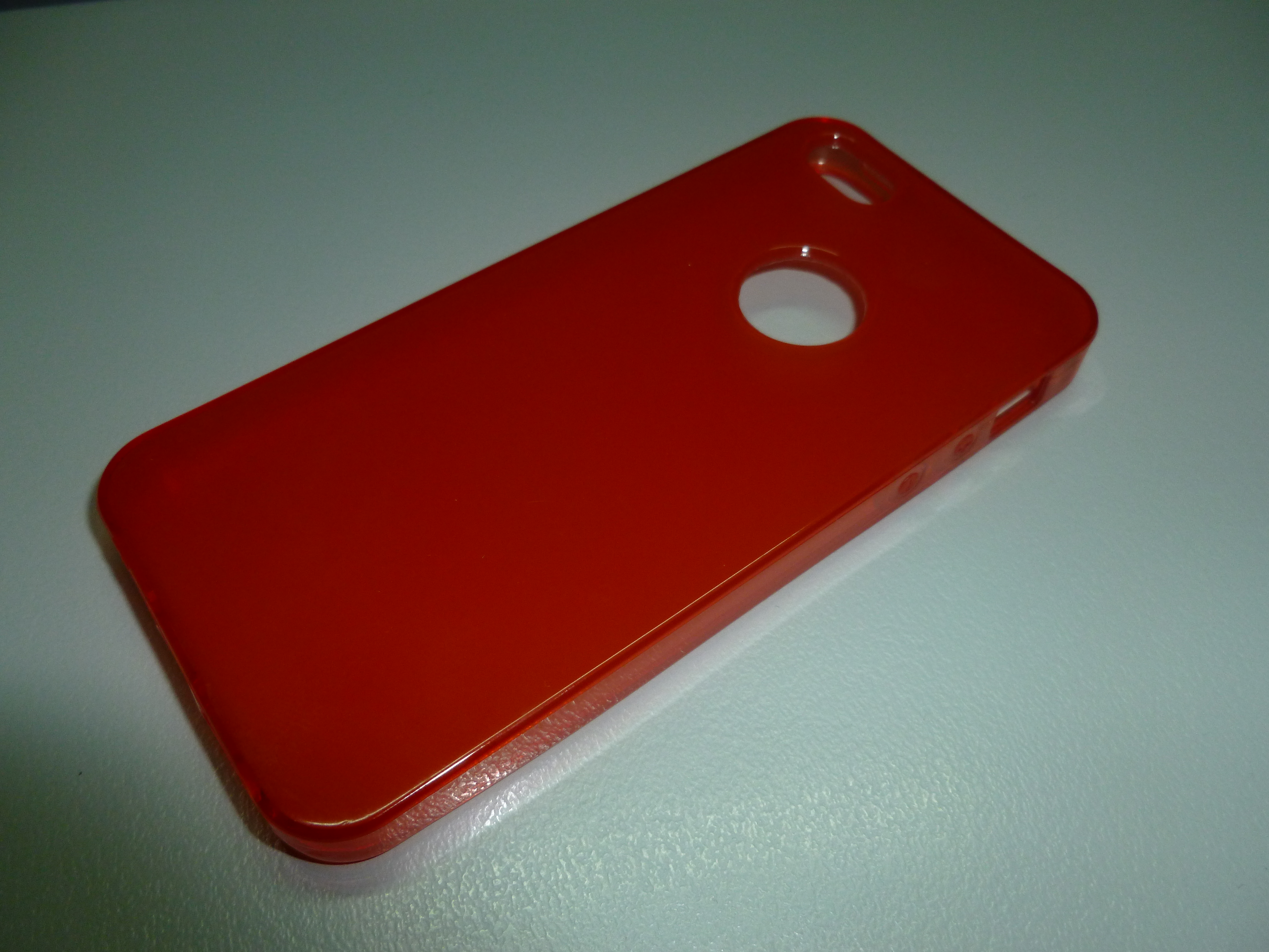 Clear Soft Flexible iPhone 5/5S TPU Silicone Case - Light Red I5SCLR (OEM)