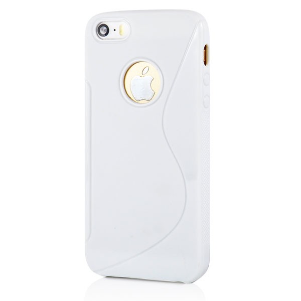 Clear Soft Flexible TPU Silicone Case for iPhone 5/5S (White) (I5SCW OEM)