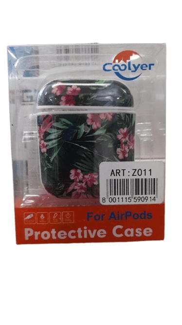 Coolyer  Apple AirPods Gen 1  Silicone Case Green Leaves