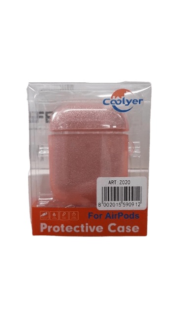 Coolyer  Apple AirPods Gen 1 Silicone Case Pink Glitter
