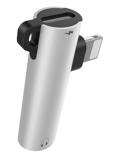 Αντάπτορας Handsfree Hoco LS21 Lightning σε 3.5 mm Θηλυκό Ασημί