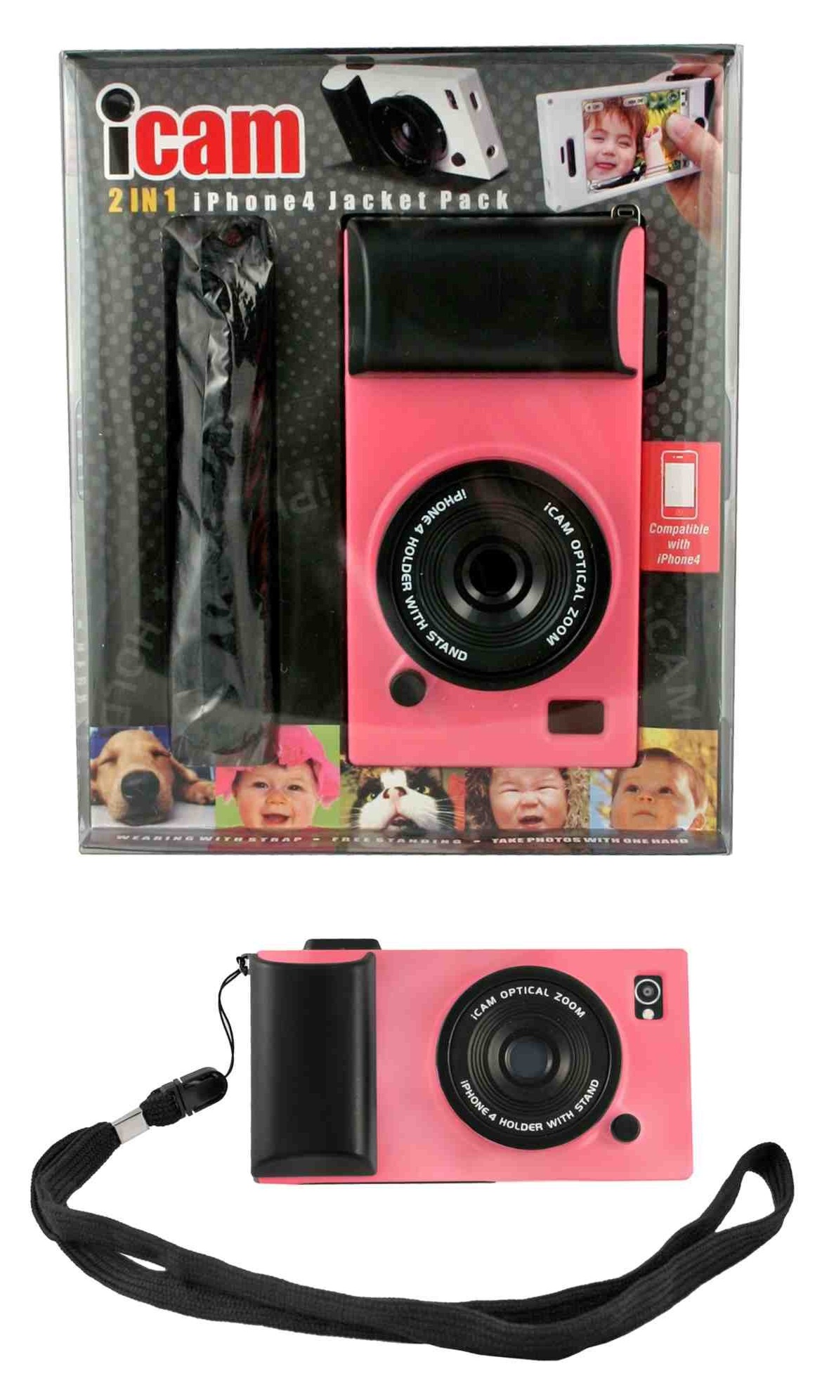 iCam Θήκη Φωτογραφική μηχανή για iPhone 4 / 4S Ροζ