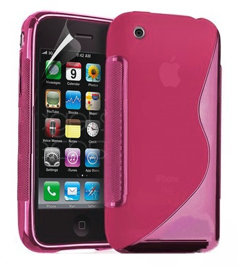 iPhone 3G / 3GS Θήκη Σιλικόνης TPU S-Line - Φούξια