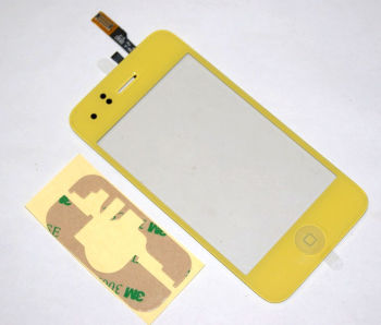 iPhone 3GS Yellow Touch Panel Digitizer with Home Button (Repair Part)