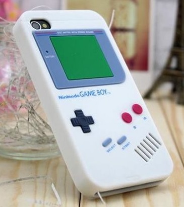 iPhone 4 / 4S Game Boy Retro Silicone Soft Case (White) (OEM)