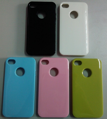 iPhone 4G / 4S Θήκη σιλικόνης γυαλιστερή σε διάφορα χρώματα