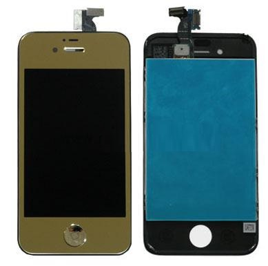 iPhone 4S Gold Metal LCD + Touch Screen + Frame Assembly + Home Button (Repair Parts)