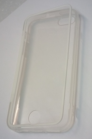iPhone 5 / 5S - Πλαστική Θήκη με Μπροστινό Κάλυμμα Σιλικόνης Διάφανο /  Λευκό (OEM