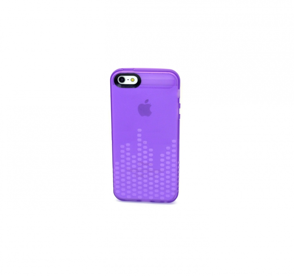 iPhone 5/5S Silicone Case Back Cover Glow Purple