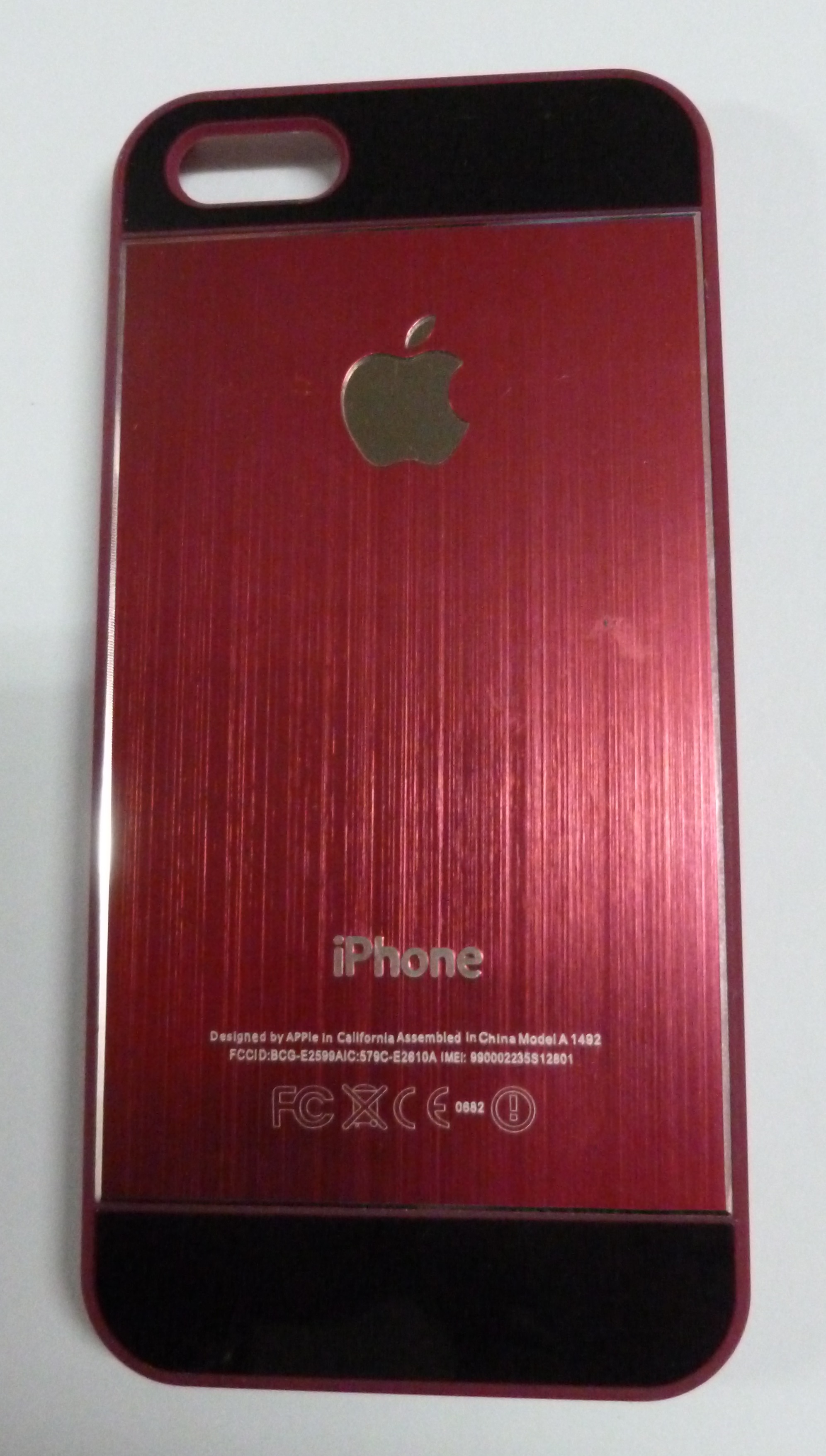 iPhone 5 / 5S Σκληρή Θήκη Πίσω Κάλυμμα Μετλλική Βυσσινί  IP5HCBCMC OEM